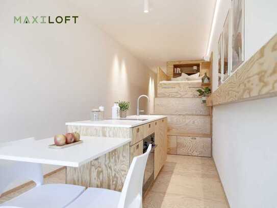 Voll möbliertes Designer-Loft mit Stadtblick, Erstbezug