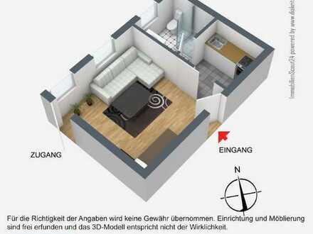 1 Zimmer-Appartment ca. 23 m² mit EBK und Stellplatz