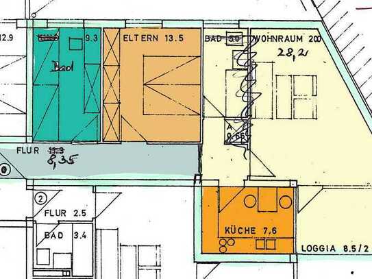 Großzügige 2-Zimmer Stadtwohnung mit Balkon und Einbauküche