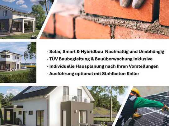 Moderne massive Hybrid Bauweise - Jetzt Effizienzhaus bauen und nachhaltig Kosten senken