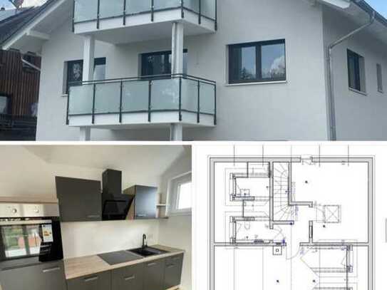 Stilvolle, neuwertige 2-Zimmer-Wohnung mit großem Balkon und Einbauküche in Brunnthal