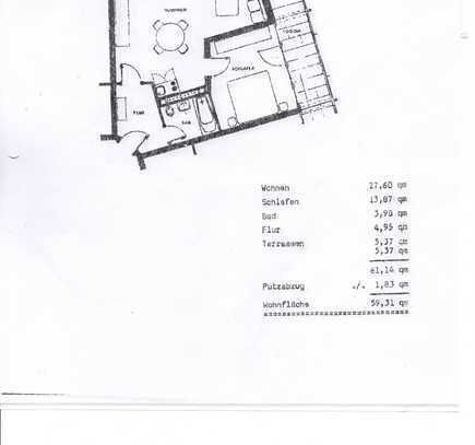 Modernisierte 2-Zimmer-EGW mit großer Terasse in Bad Bergzabern