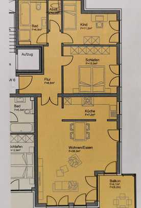 Hochwertige, barrierefreie 93m²-Wohnung (2ZKB) mit Ausblick