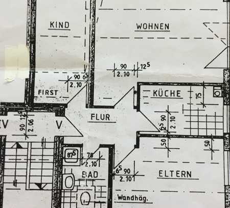 Sonnige ,ruhige drei Zimmerwohnung