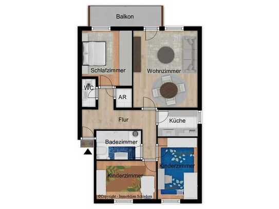 Eigentumswohnung mit Balkon im 1. Obergeschoss in Oberhausen Alsfeld, zu verkaufen!