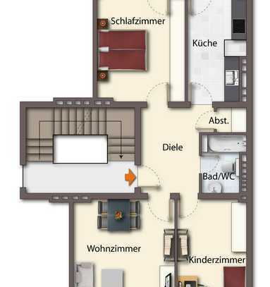 Der perfekte Grundriss ! Ihre neue bezugsfreie Wohnung in Flingern-Nord