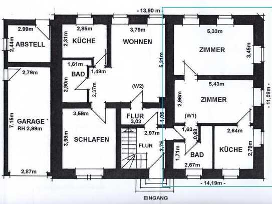 2-Zimmer-Wohnung in Bammental