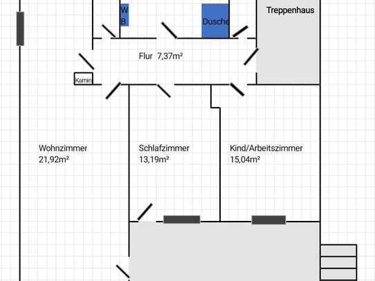 Geschmackvolle sanierte 3-Zimmer-Wohnung mit gehobener Innenausstattung mit Terrasse in Großaitingen