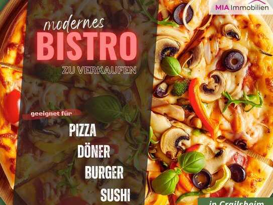 MODERNES BISTRO: Ideal für Pizza, Döner, Burger in Crailsheim