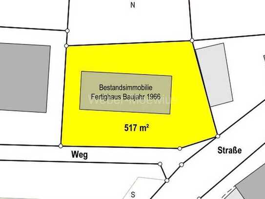 Much-Zentrum: Baugrundstück mit Bestandsgebäude zur weiteren Entwicklung