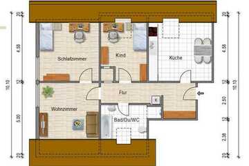 Neuwertige 3-Zi-Wohnung mit Einbauküche und traumhaften Blick