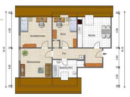 Neuwertige 3-Zi-Wohnung mit Einbauküche und traumhaften Blick