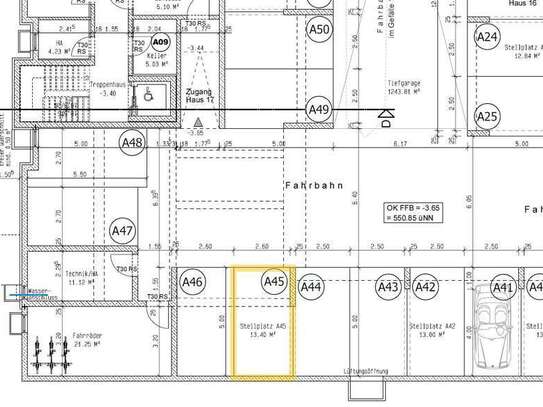 Tiefgaragenstellplatz ab 01.01.2025