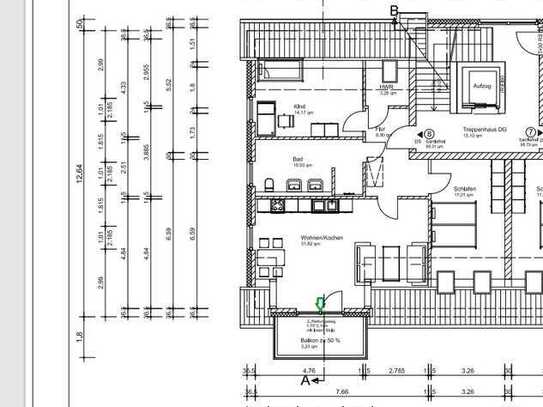 98m² Dachgeschosswohnung mit Balkon in Winsen