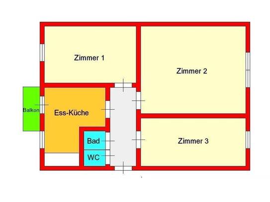 Provisionsfrei: 3-Zimmer-Altbauwohnung mit Innenhofbalkon in zentraler Lage - Nähe TU