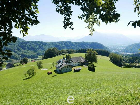 Außergewöhnliche Liegenschaft – autarker Lebensraum mit einzigartigem Blick über die Stadt Salzburg.