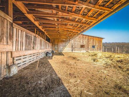 ++ RARITÄT ++ Die eigene Ranch auf knapp 10 hektar Grund und 600 m2 Stallgebäude in absoluter Traumlage