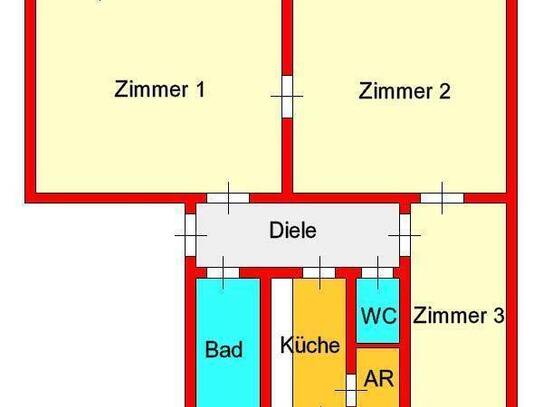 großzügige 3-Zimmer-Altbauwohnung mit 2 Balkonen in Geidorf - Nähe Geidorfplatz/UNI