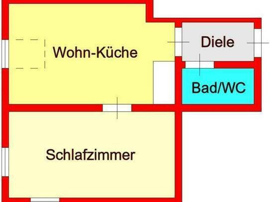 günstige Dachgeschoß-Kleinwohnung bei Schillerplatz