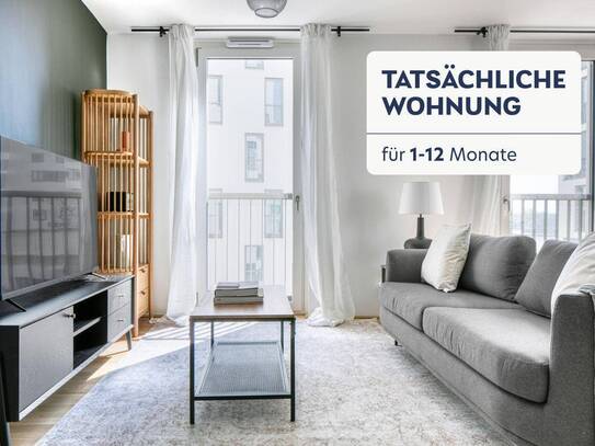 Donaumarina, Bestlage Donau & Innenstadt, direkt an der U-Bahn, 2 Zimmer mit Fitness, Sauna, Loggia (VIE121)