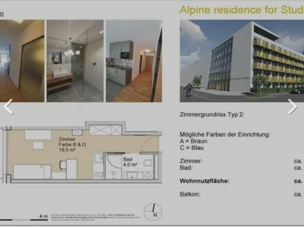 1-Zimmerwohnung im Studentenhaus (Alpine Residence for Students)