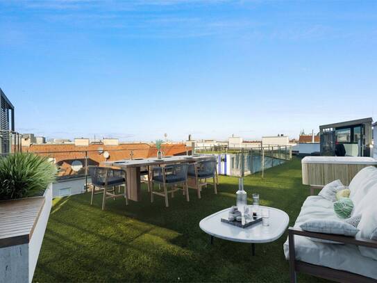 VIENNA SKYLINE: 254m² Nutzfläche - Lichtdurchflutetes Penthouse mit atemberaubender 105m² Dachterrasse und 360 Grad Inn…