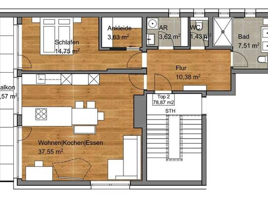 hochwertige 2-Zimmer-Wohnung in Brixlegg