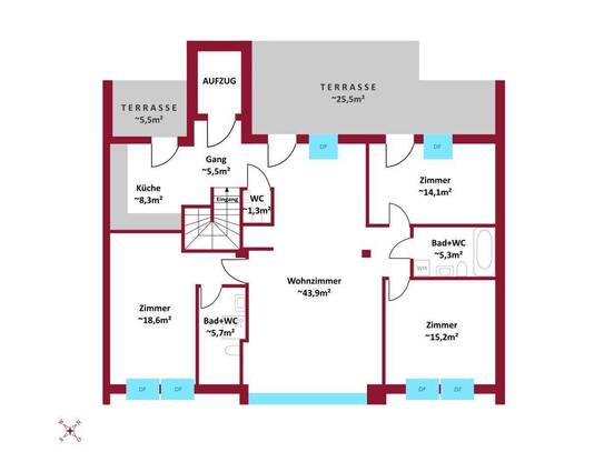 In Fertigstellung! Erstbezug: Altbau, Neubau, Penthouse, hofseitige Terrassen, Balkone, Loggien, Gärten, Schlüsselferti…