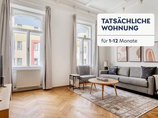 Schöne Altbau 4Zi Wohnung im hippen 6. Bezirk nähe Volkstheater & MQ (VIE356)