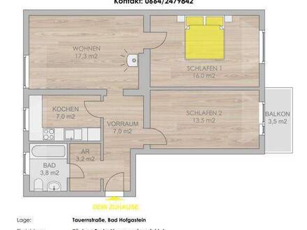 3-Zimmer Wohnung in Nähe zum Ortszentrum von Bad Hofgastein zu vermieten