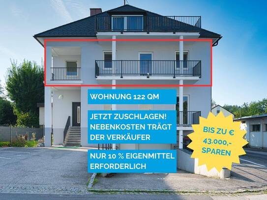 Leistbare Wohnung mit Garten. Zwei Stellplätze inklusive. Nebenkosten übernimmt Verkäufer.