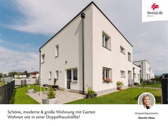 Nähe Traunfall, Bezirksgrenze VB/GM | Moderner & sonniger 4-Zimmer-Wohntraum mit Garten | 2 KFZ-Stellplätze