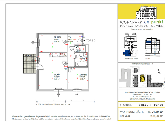 Provisionsfreie Wohnung - Erstbezug - Nähe Kagraner Platz (439)