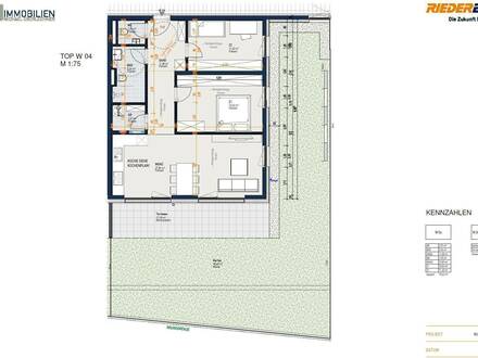 Exklusive 3-Zimmer Neubauwohnung mit Garten in zentraler Lage und 2 Tiefgaragenstellplätzen