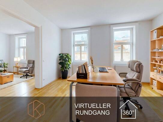 Traumhaft zentral gelegenes Büro/Praxis/Ordination | Modernisierter Altbau | 2 Zimmer | Nähe Café Hummel