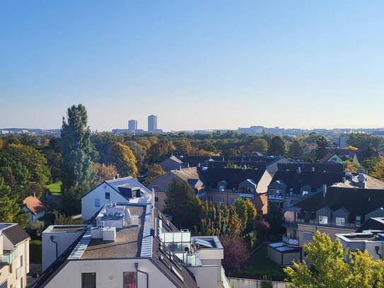 Traumblick und Ruhelage: Terrasse - voll möbliert - tolle Öffi-Anbindung