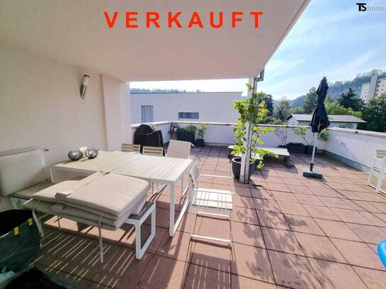 Feldkirch: Tosters: Hochwertige Dach-Terrassen-Wohnung 3 Zimmer mit zusätzlicher Ankleide ca. 86 m2 - Terrasse ca. 53 m2