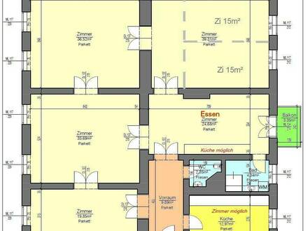 Altbau Großraumbüro mit Balkon und Autostellplatz im Stadtzentrum