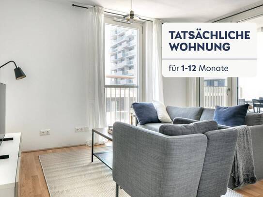 Donaumarina, Bestlage Donau & Innenstadt, direkt an der U-Bahn, 3 Zimmer mit Fitness, Sauna, Loggia(VIE144)