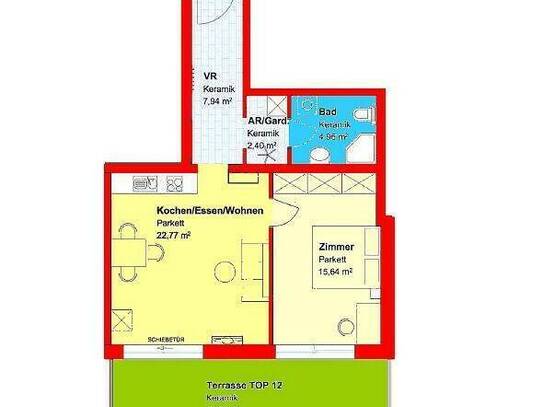 Provisionsfrei: moderne 2-Zimmerwohnung mit großer Terrasse und Autostellplatz in Liebenau