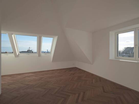 Dachgeschoss-Wohnung mit Loft-Charakter, Südbalkon, Kahlenberg Ausblick