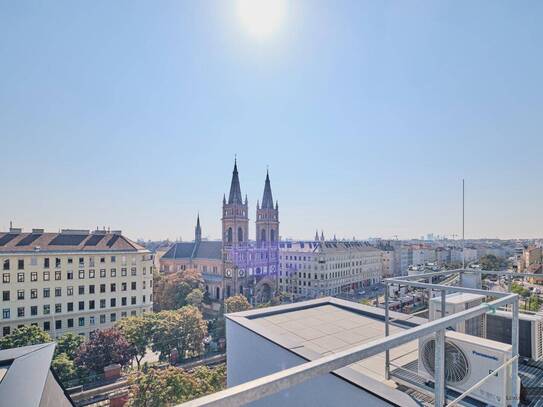 Moderne Dachgeschosswohnung mit atemberaubender Aussicht auf Wien