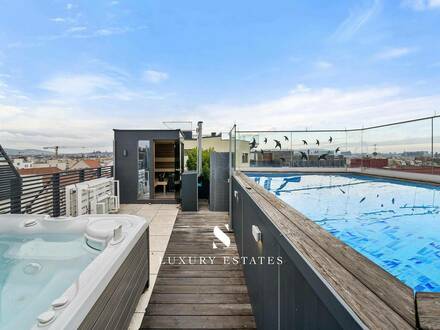 “The Vienna Sky Dive” Luxury Penthouse with infinity panoramic rooftop - view in Vienna I Exclusive Area of the fourth…