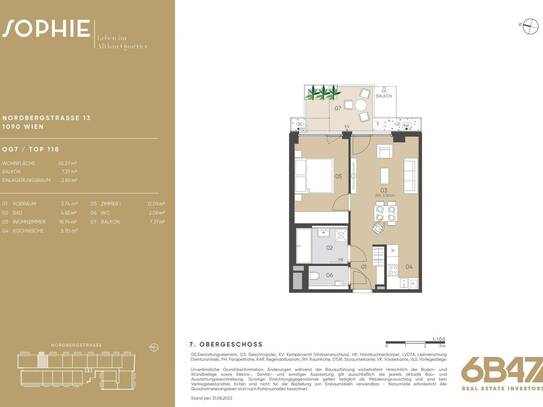 Erstbezug 2-Zimmer-Neubauwohnung mit tollem Balkon in 1090 ab Dezember zu mieten