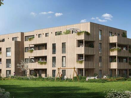 Luftiges Wohngefühl: 73 m², 3-Zimmer-Wohnung mit großem Balkon in Holzbauweise