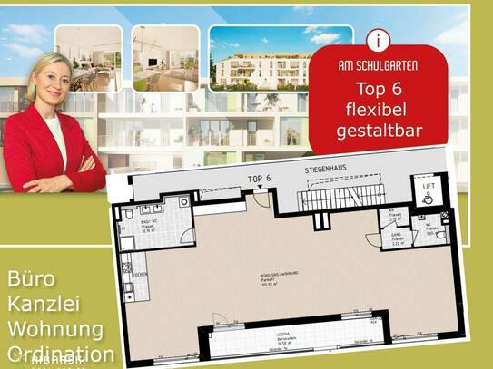 AM SCHULGARTEN - Wohnen und Arbeiten | Top 6 | Grundriss frei gestaltbar, Fläche erweiterbar auf bis zu 300m², Miete op…