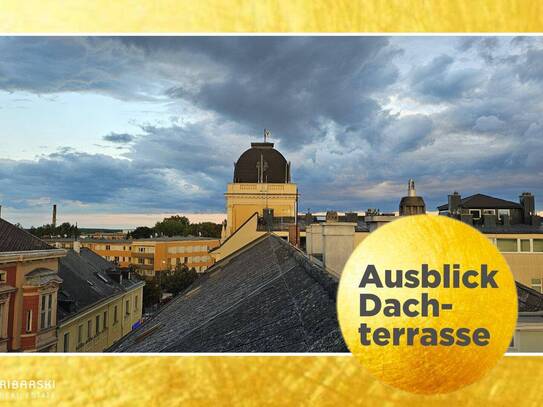 Wohnen in Verbundenheit - Charakterwohnung mit uneinsehbarer Dachterrasse - auch perfekt als LOFT - provisonsfrei, inkl…