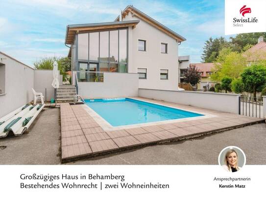 Großzügiges Zweifamilienhaus mit Wohnrecht | zwei Wohneinheiten | Pool | Doppelgarage