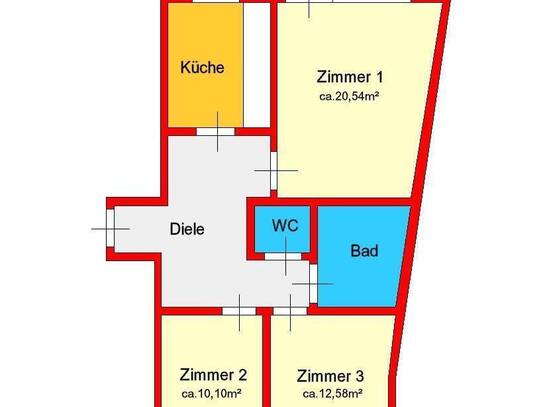 Zentrale 3-Zimmerwohnung mit Balkon hinter Finanzamt - Nähe Jakominiplatz