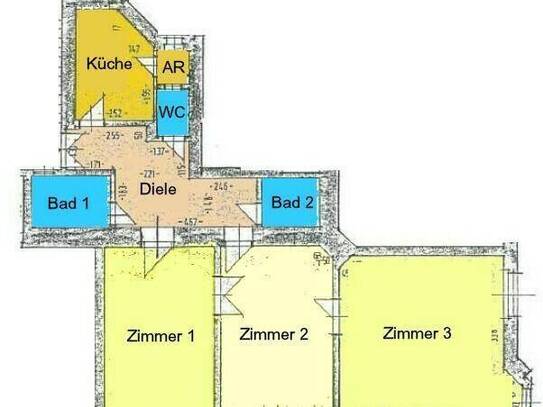 Provisionsfrei: teilmöblierte 3-Zimmer-Altbauwohnung in Grazer Bestlage - Nähe Schillerplatz